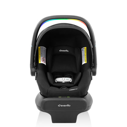 Evenflo Shyft Intuiti Travel System with Revolve180 LiteMax™ NXT Rotating Rear-Facing Lightweight Preemie and Infant Car Seat 3-30 lbs. (Fossil Gray)