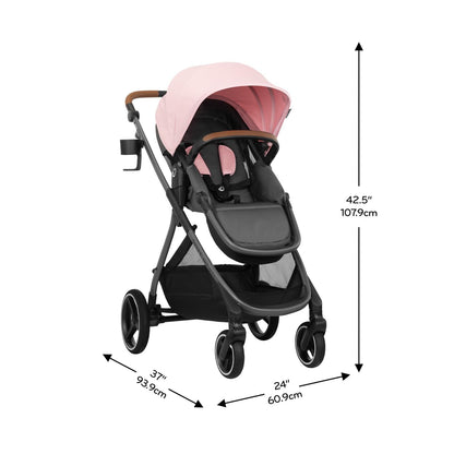 Evenflo Shyft Intuiti Travel System with Revolve180 LiteMax™ NXT Rotating Rear-Facing Lightweight Preemie and Infant Car Seat 3-30 lbs. (Fossil Gray)