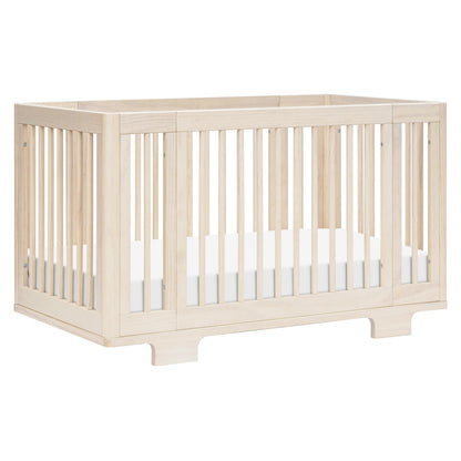 Babyletto Yuzu Convertible All-Stages® Bassinet, Midi, Full-Size Crib in Natural, Greenguard Gold Certified, Portable & Adjustable with Conversion Kits and Pads Included