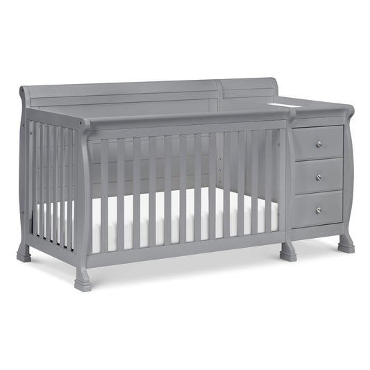 DaVinci Kalani 4-in-1 Convertible Baby Crib & Changing Table Combo - GREENGUARD Gold Certified - Toddler Bed, Daybed, Full-Size Bed Conversion - 4 Adjustable Mattress Heights - White