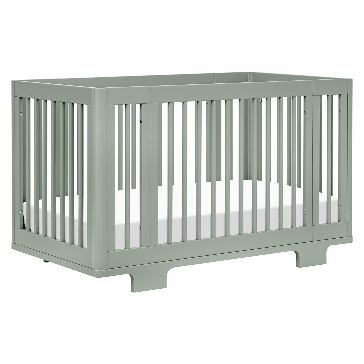 Babyletto Yuzu Convertible All-Stages® Bassinet, Midi, Full-Size Crib in Natural, Greenguard Gold Certified, Portable & Adjustable with Conversion Kits and Pads Included