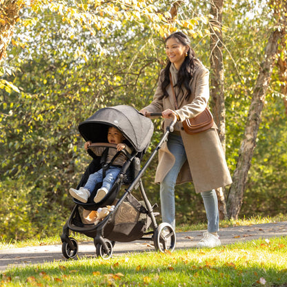 Evenflo Shyft Intuiti Travel System with Revolve180 LiteMax™ NXT Rotating Rear-Facing Lightweight Preemie and Infant Car Seat 3-30 lbs. (Fossil Gray)